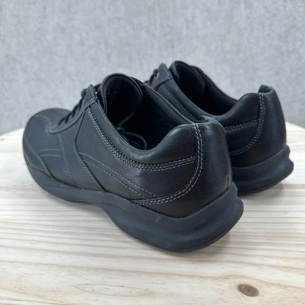 Clarks‎ Clarks Wave Walk Mens Black Leather Sneakers Lace Up Shoes 12 M